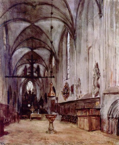 Choir of the Old Monastery Church in Berlin by Adolph Menzel